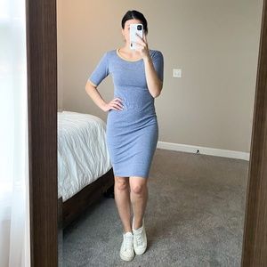 LulaRoe Dress Size XS Blue and Gold- Midi